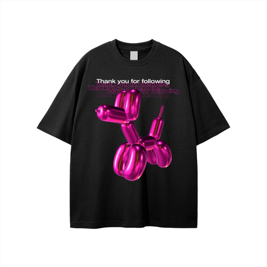 balloon dog tee BLACK&PINK