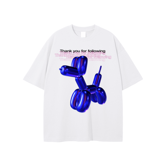 balloon dog tee WHITE&BLUE