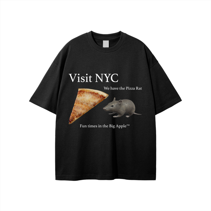 pizza rat tee BLACK